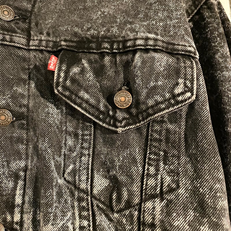 80s~ Levi's 70417 9420 ブラック デニムジャケット ネルライナー USA