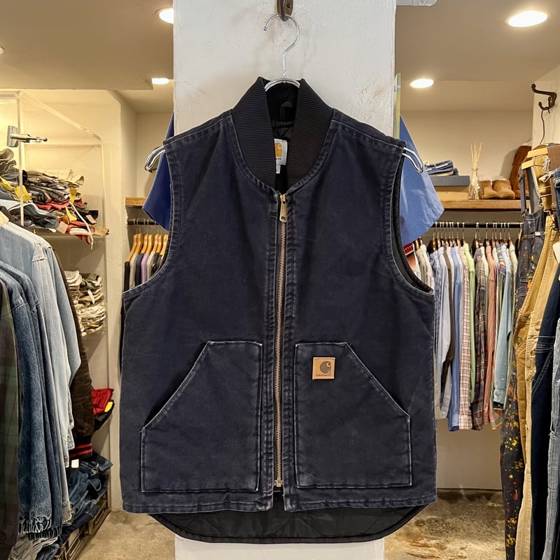 Carhartt ダック地ベスト キルティングライナー ネイビー カーハート