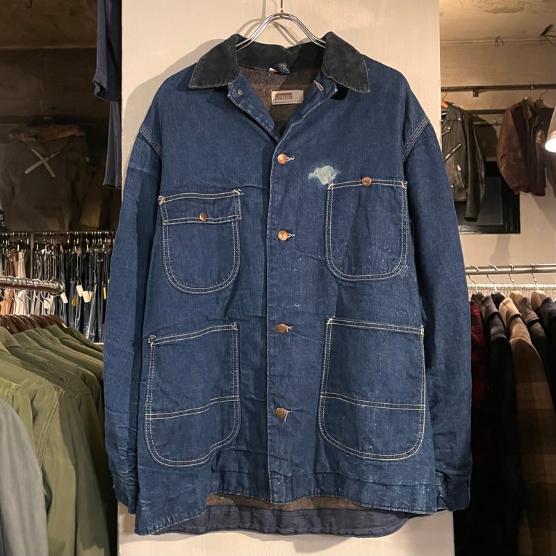 60s MONTGOMERY WARD ヴィンテージ デニムカバーオール ブランケット