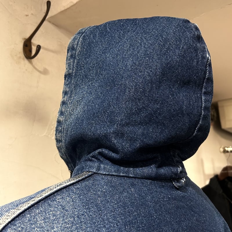 80s carhartt アクティブジャケット カーハート デニム地 ネイティブ柄