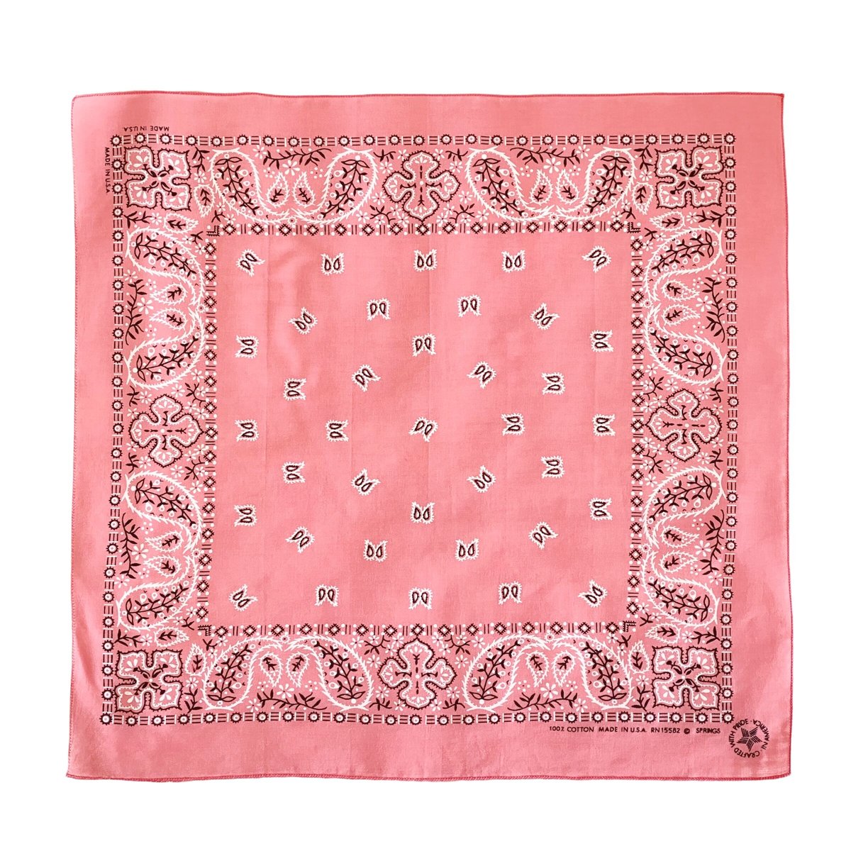 Bandana DEAD STOCK ヴィンテージバンダナ USA製 80s- サーモンピンク