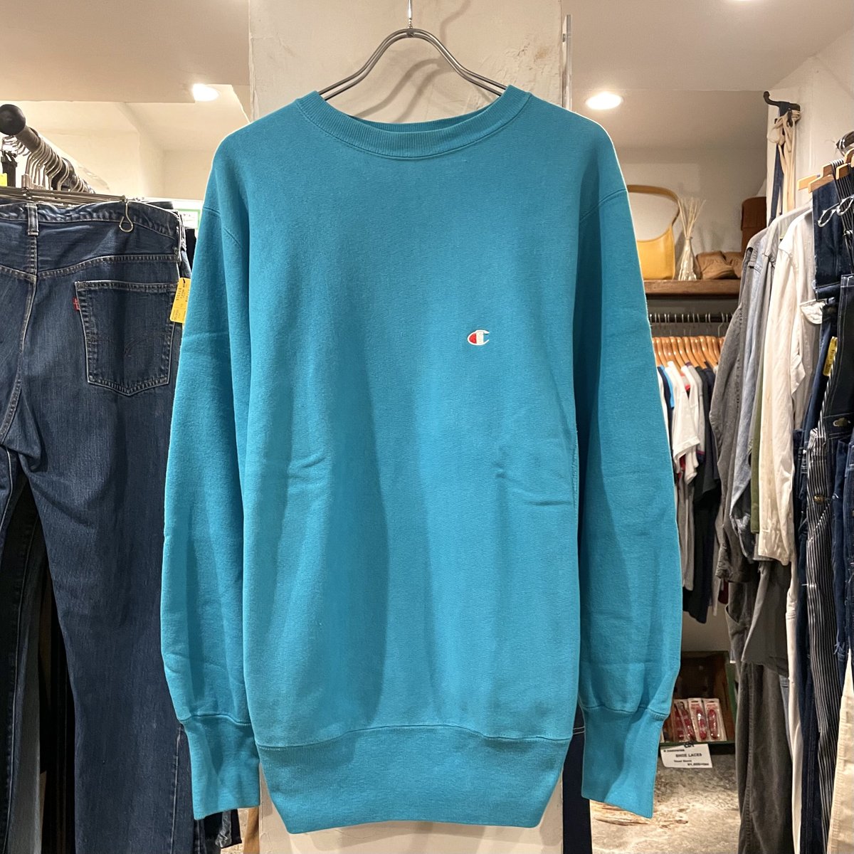 90s Champion リバースウィーブ reverse weave ターコイズブルー US