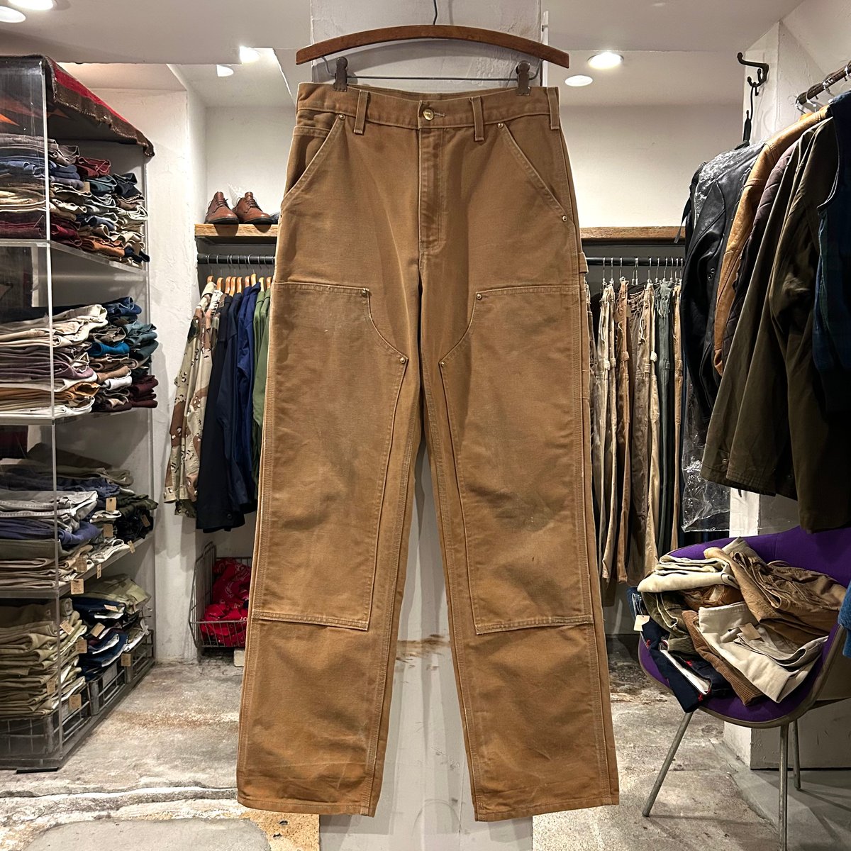 90s carhartt ダック地 ペインターパンツ ダブルニー カーハート
