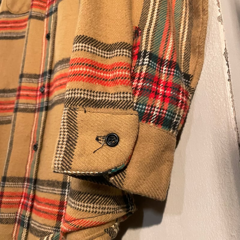 70s Mr.Leggs L/S ネルシャツ DEAD STOCK USA製 Size M コ
