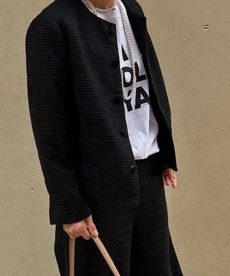 monotone tweed jacket | ok.soon