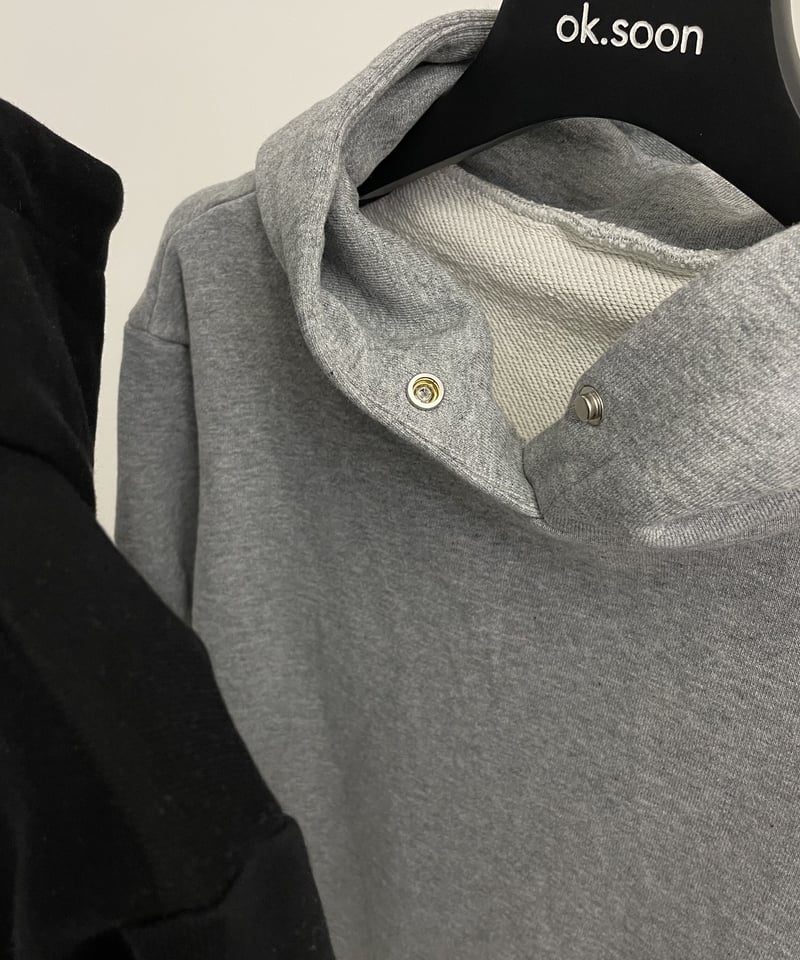 compact hoodie (black/gray) | ok.soon