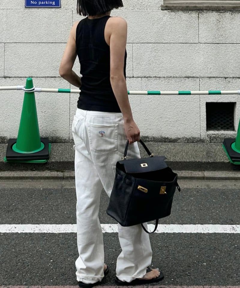 ok.soon×piccadilly cotton white painter pants |