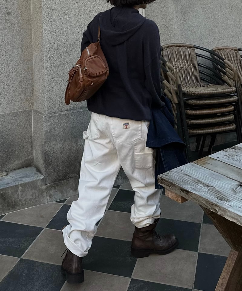 ok.soon×piccadilly cotton white painter pants |