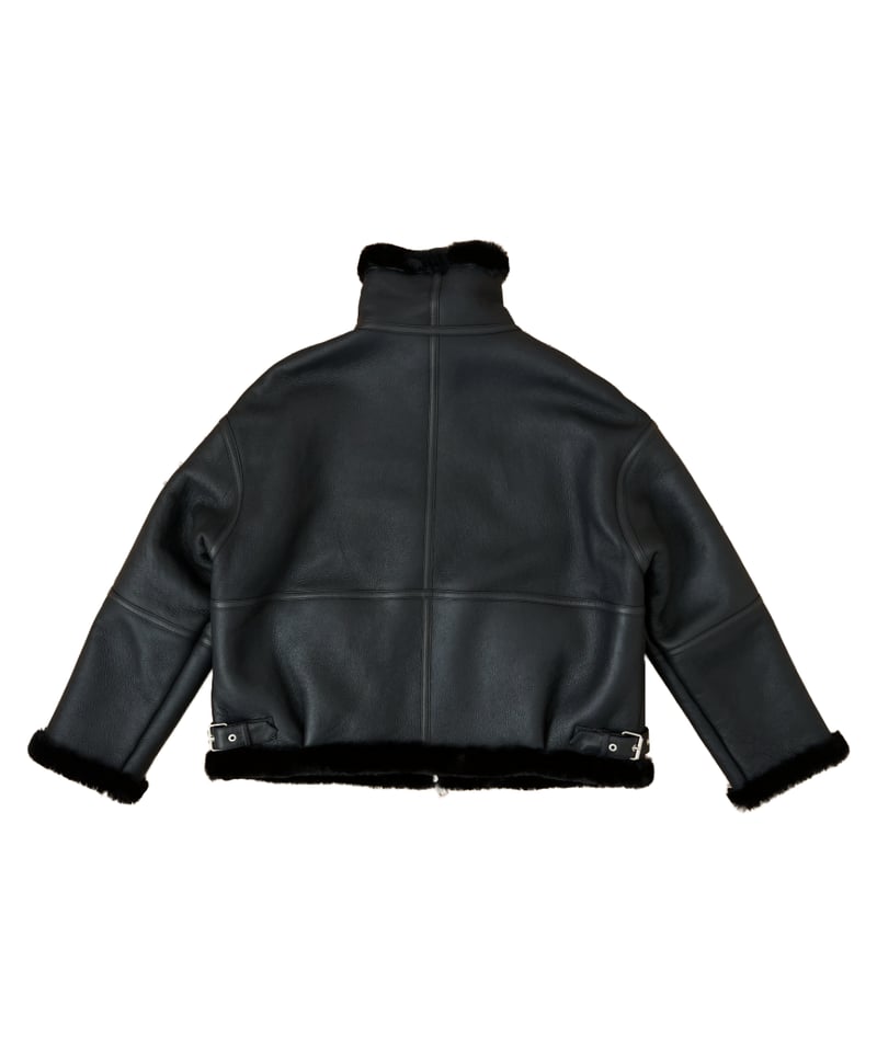 leather shearing jacket | ok.soon