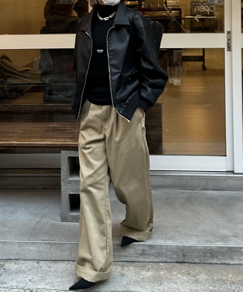 fake leather blouson | ok.soon