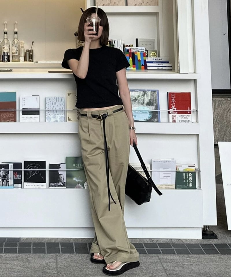 ok.soon×dickies wide chino pants(new beige) | o