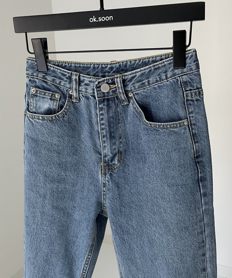 high waist tapered denim | ok.soon