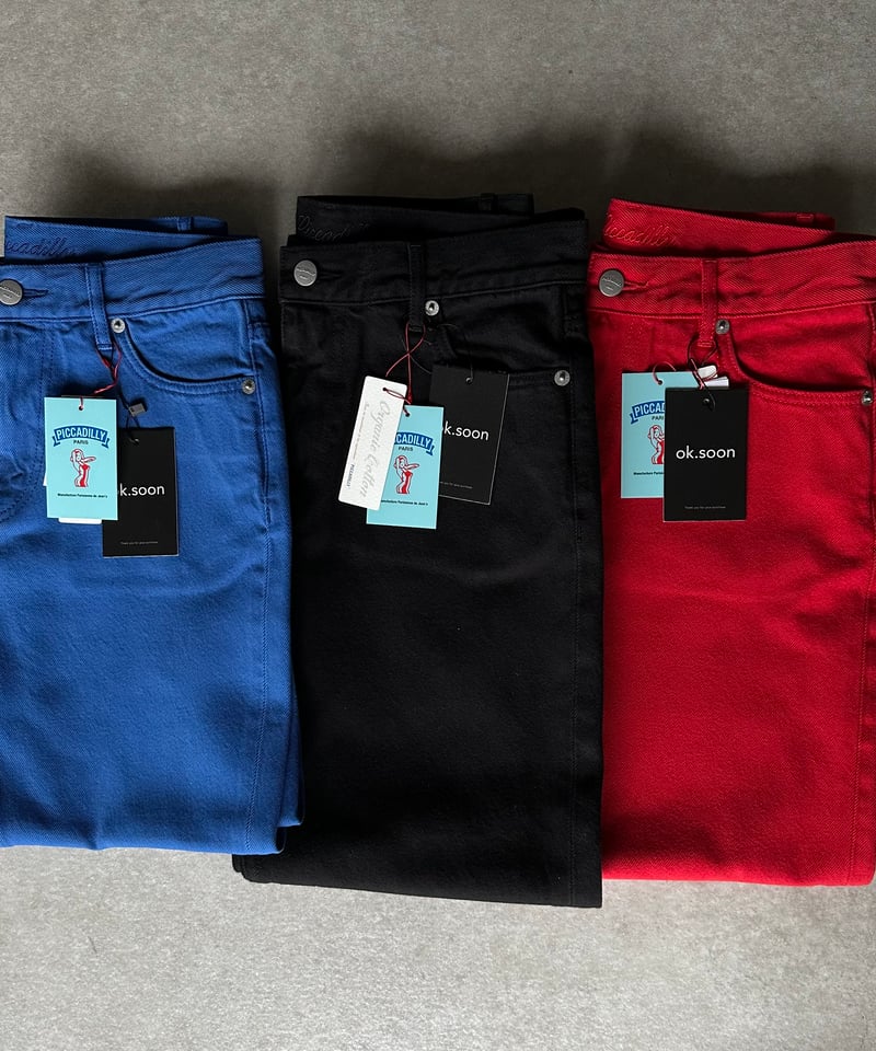 ok.soon×piccadilly OGC DENIM OVERDYE PANTS | ok