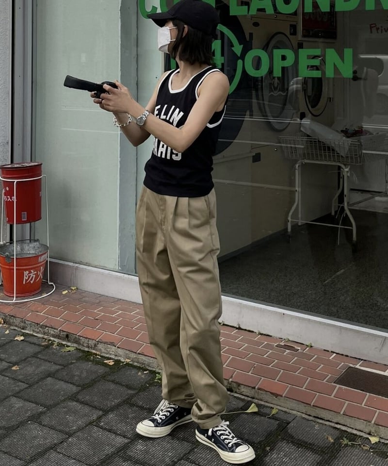 ok.soon×dickies 2tuck tapered chino pants | ok