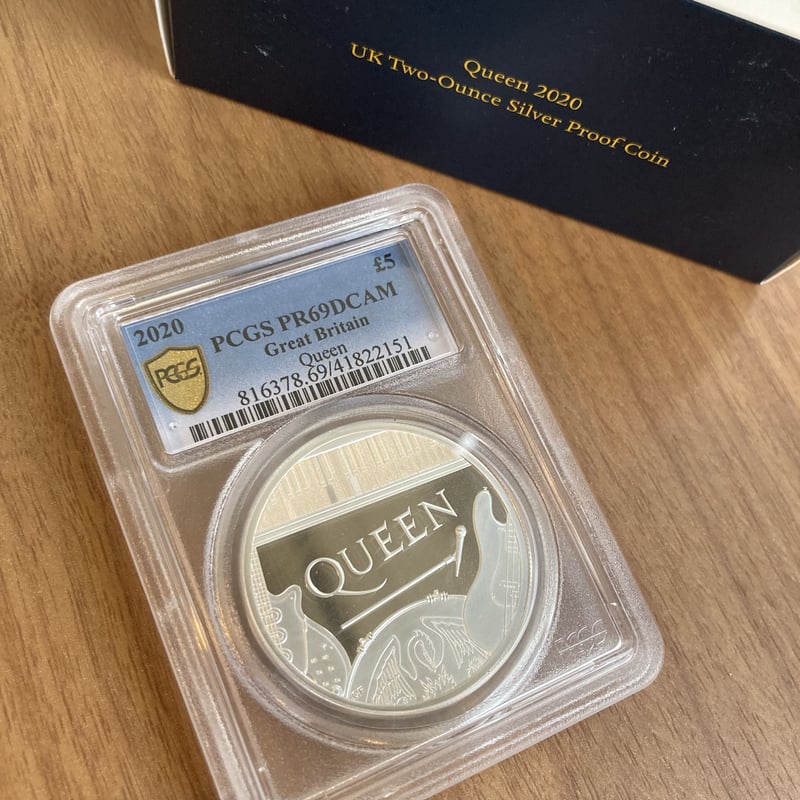 PCGS69鑑定】2オンス銀貨 ミュージック レジェンド クイーン シルバー