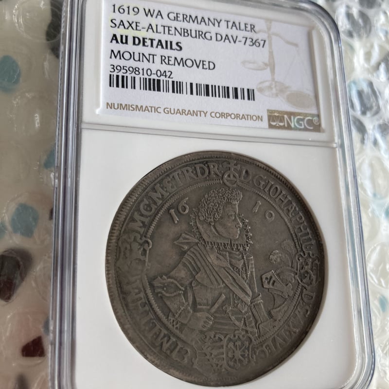 ターラー銀貨 4兄弟 1619年 神聖ローマ帝国 ドイツ ザクセン アルテン