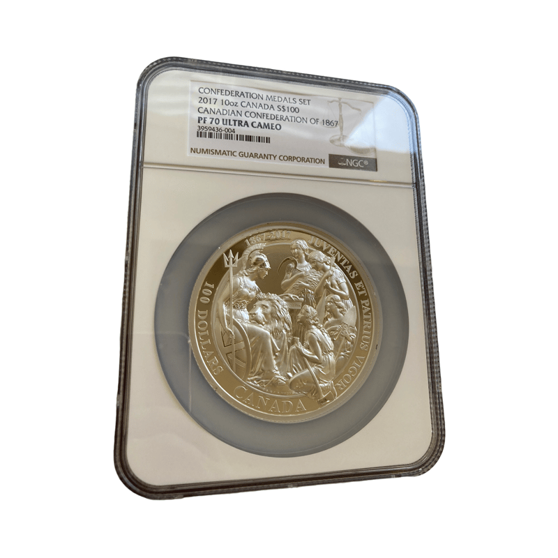 NGC鑑定PF70・100カナダドル版】カナダのウナとライオン 10オンス銀貨