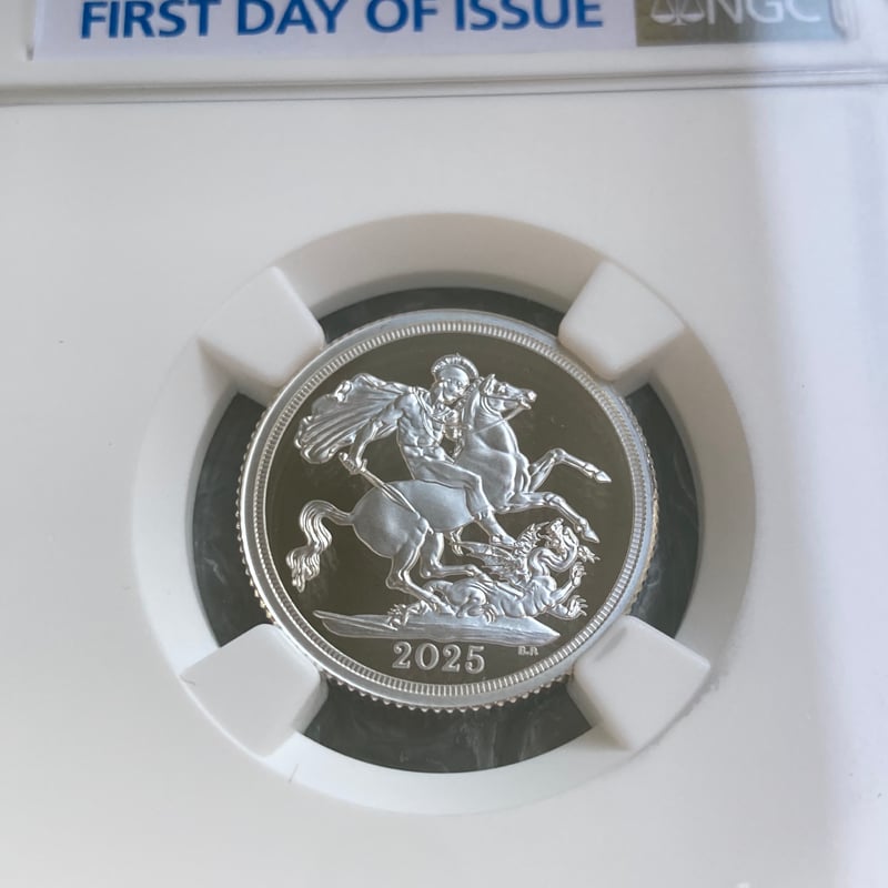 発行即日鑑定・NGC鑑定PF70FDI ロイヤルミント 2025年 ソブリン銀貨