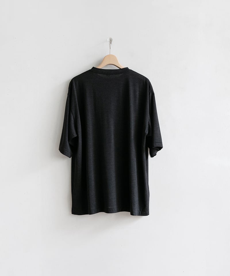 COMOLI _ サマーウール 半袖Tシャツ ( Charcoal ) | Tronica
