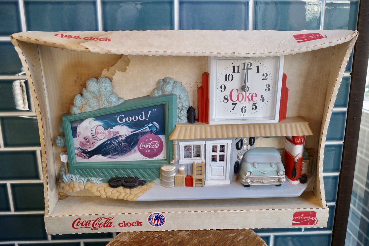 デッドストック 90's Coca Cola コカコーラ 時計 壁掛け 動作OK | Col