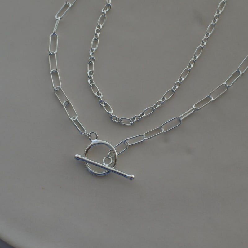 silver925チェーンマンテル2連チョーカーネックレス | LAROIS