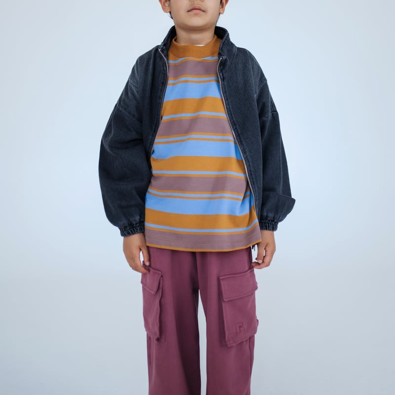 REPOSE AMS / oversized boxy sweater - multi blu