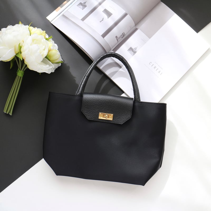 𝑟𝑖𝑐ℎ𝑒𝑠𝑠𝑒トートS】 ブラック×ゴールド金具 | CHARME