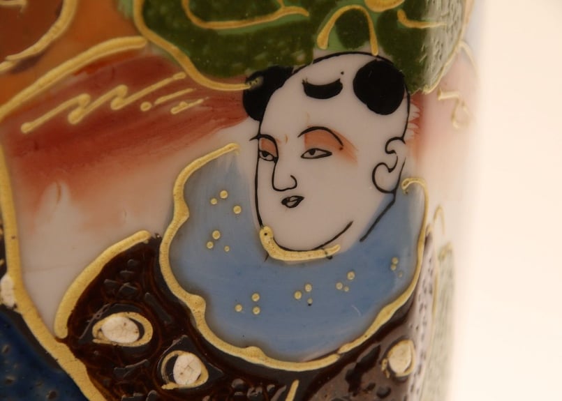 レトロ/壺/中国/N.P.E.A/花瓶/骨董/アンティーク/人物画/陶芸/陶磁