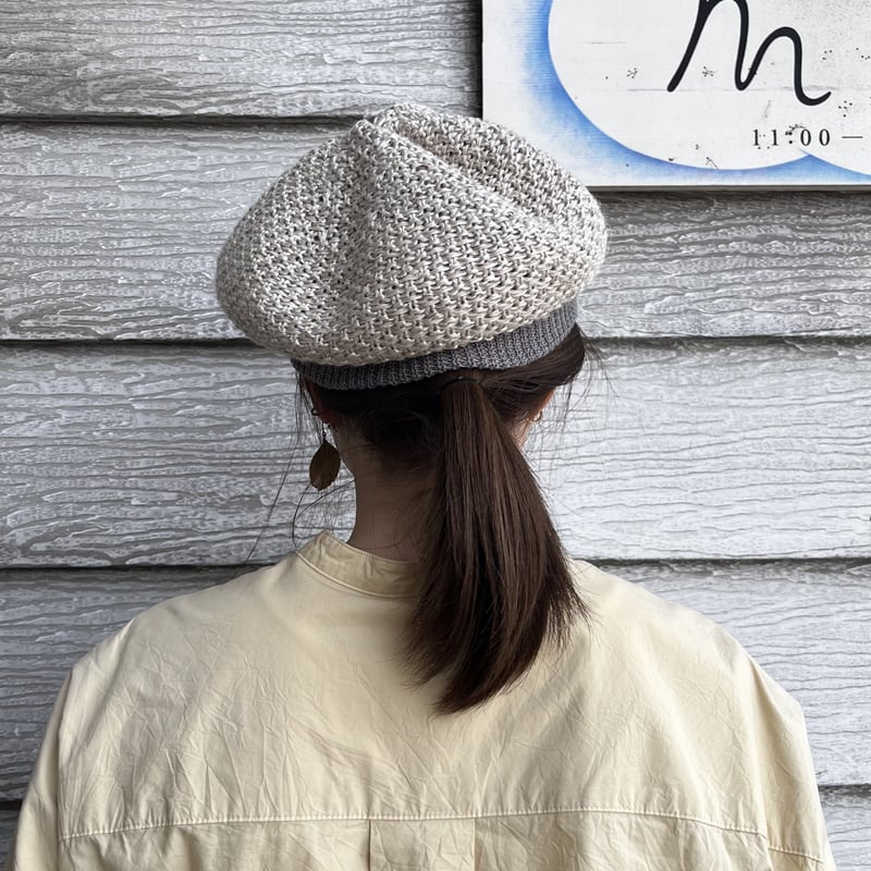 mature ha. リネンニットベレー beret knitted linen | moln