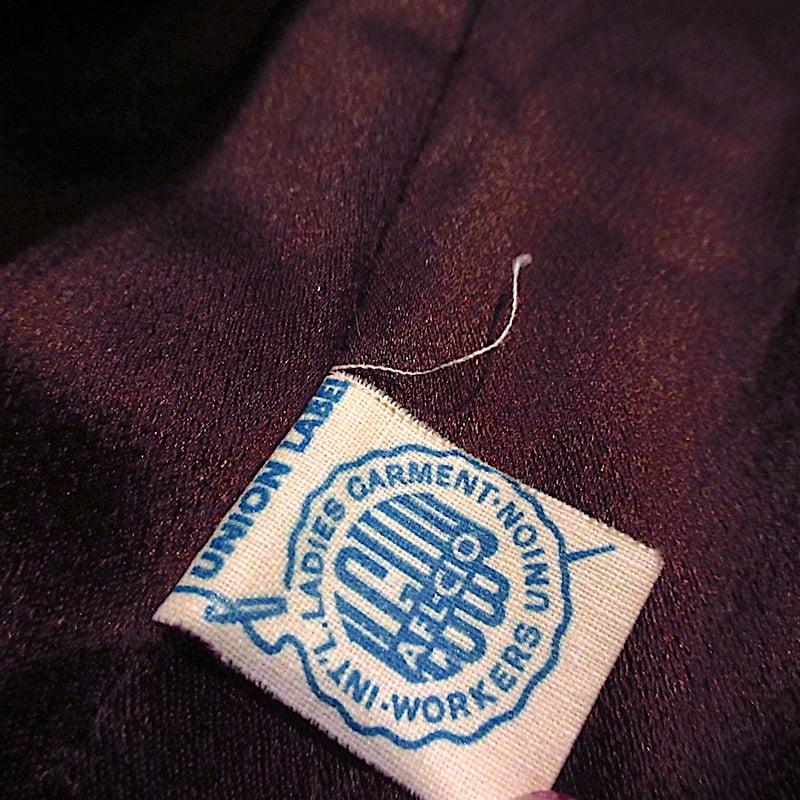 ビンテージ50's○Town ＆ Countryミンクファー襟付きウールコート茶