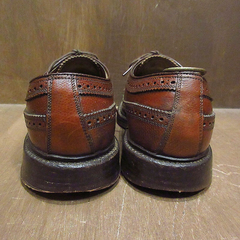 ビンテージ70's○FLORSHEIM IMPERIALウイングチップシューズ茶size 6D