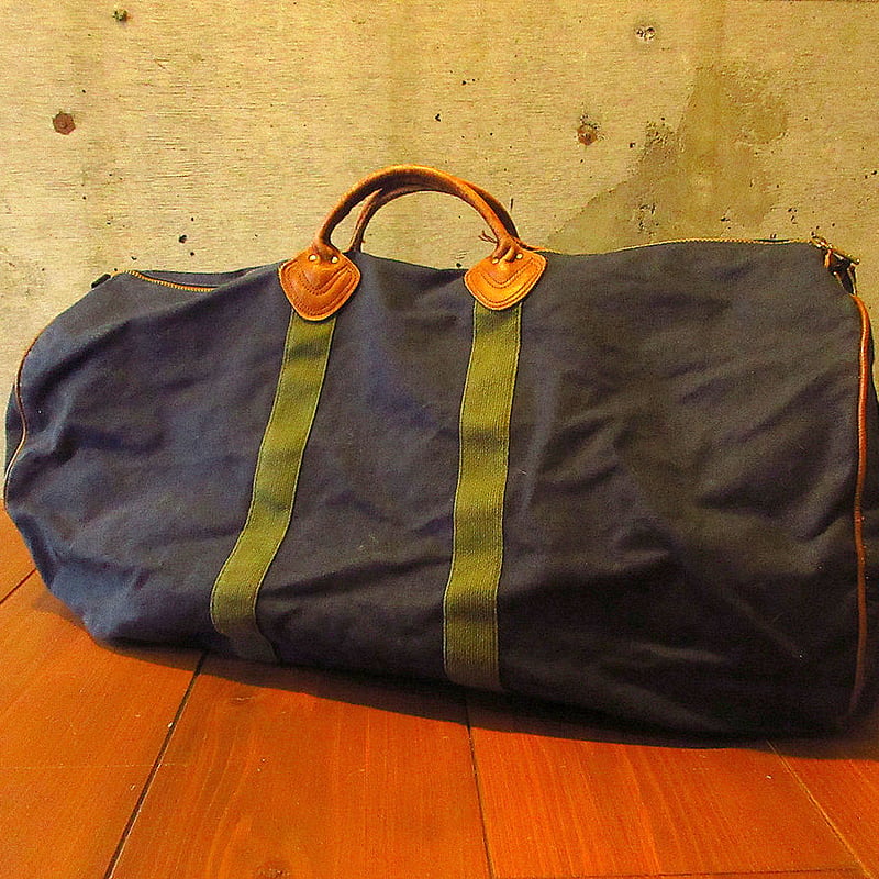 80's L.L.Beanネイビーキャンバスボストンバッグ 2way 80's～ L.L.Bean