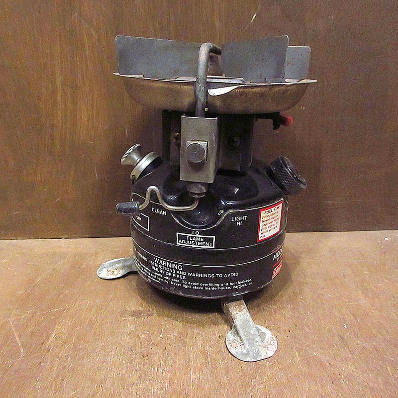 ビンテージ80's○Coleman Peak1 Model 400Aシングルバーナー黒収納袋付