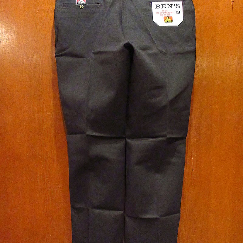ビンテージ90's○DEADSTOCK BEN DAVISコットンワークパンツ黒表記W42 L