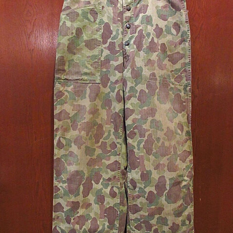 ビンテージ40's○USMC P-1942ダックハンターカモHBTパンツ1st W79cm○2