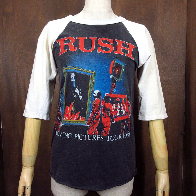 ビンテージ80's○RUSH MOVING PICTURES TOUR 1981ラグランTシャ
