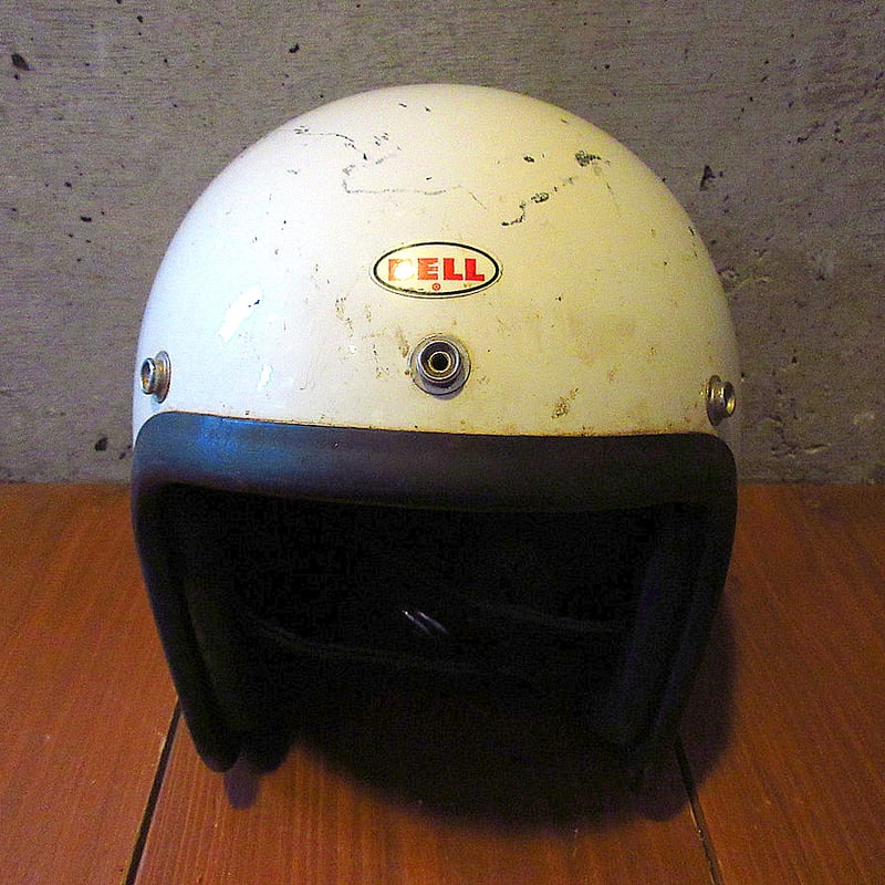 ビンテージ60's○BELL 500-TXバイザー付きジェットヘルメット白size 7