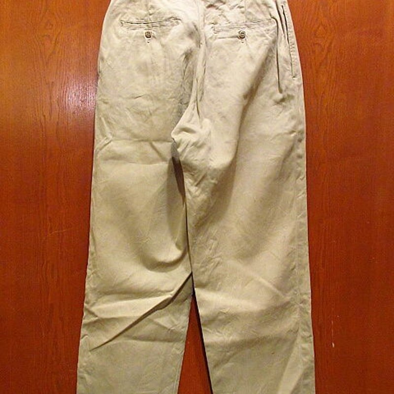 ビンテージ50's○U.S.ARMY M-1945ボタンフライチノトラウザーズ W70cm
