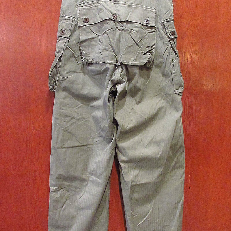 ビンテージ40's○USMC P-44 HBTモンキーパンツ実寸W82cm○240417i7-