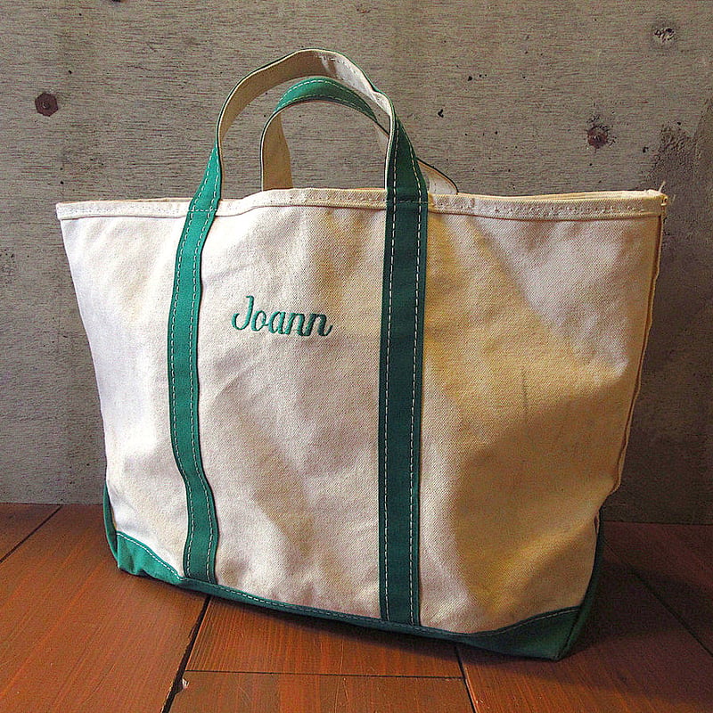 ビンテージ80's○L.L.Beanジッパー付きキャンバストートバッグsizeL