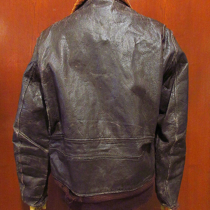 ビンテージ40's○U.S.NAVY G-1 55JI4フライトジャケットsize 40○22