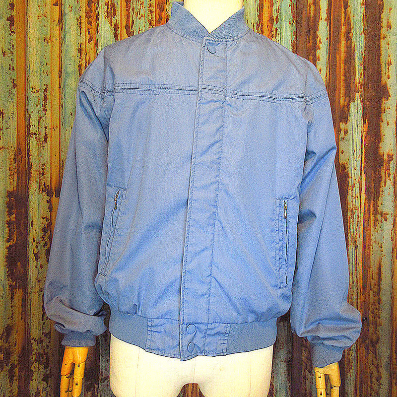 ビンテージ80's90's○Carnieダービージャケットサックスブルーsize M