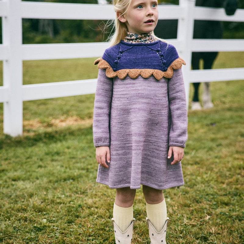 Misha & Puff Scallop Yoke Tunic Dress - Periwin