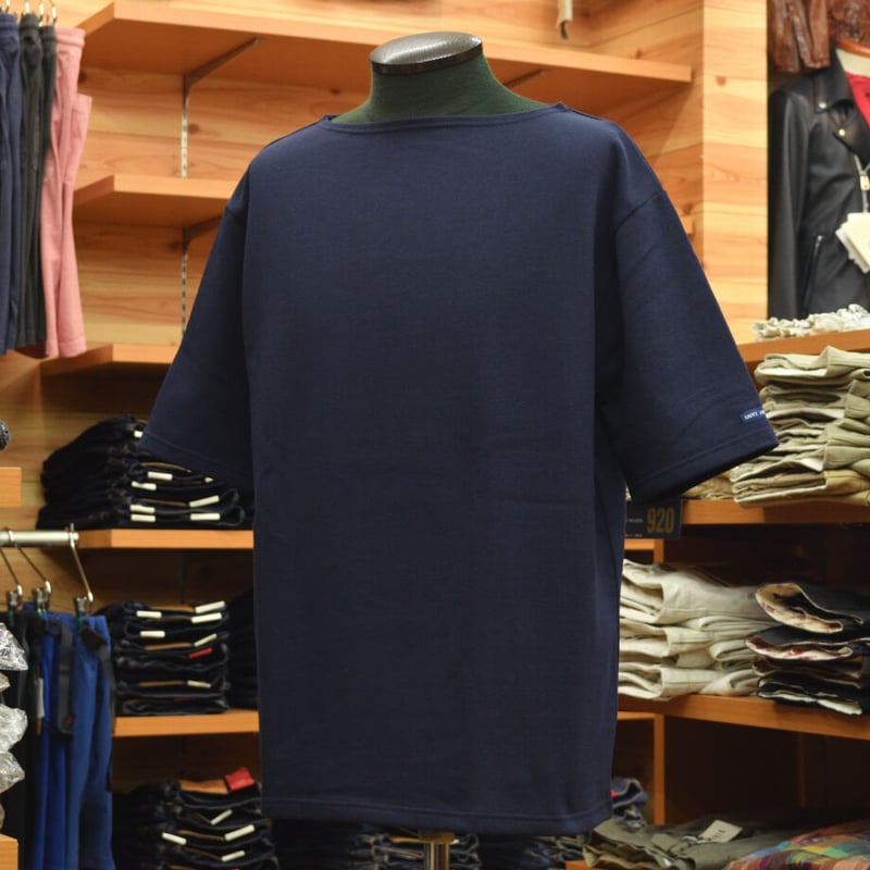 SAINT JAMES (セントジェームス) OUESSANT (ウエッソン半袖) NAVY