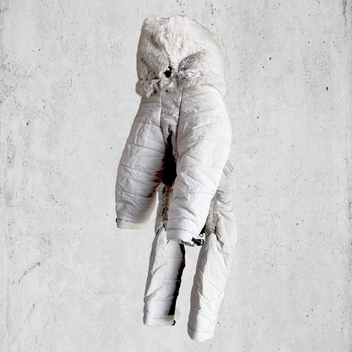2025NEW ECO FUR SNOW SUIT:SILVER GREY<ｴｺﾌｧｰｽﾉｰｽ