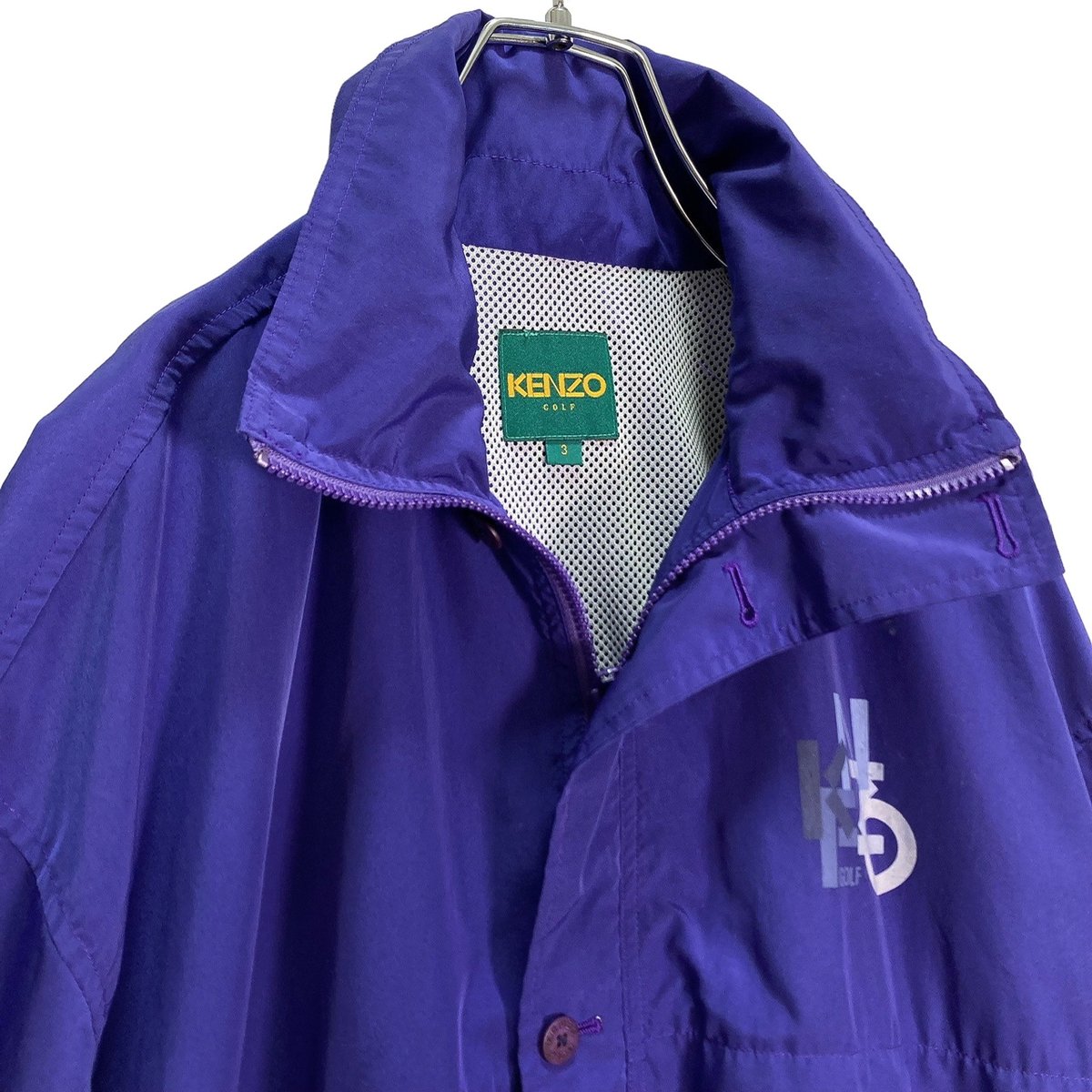 90s KENZO GOLF zip-up purple design nylon jacke