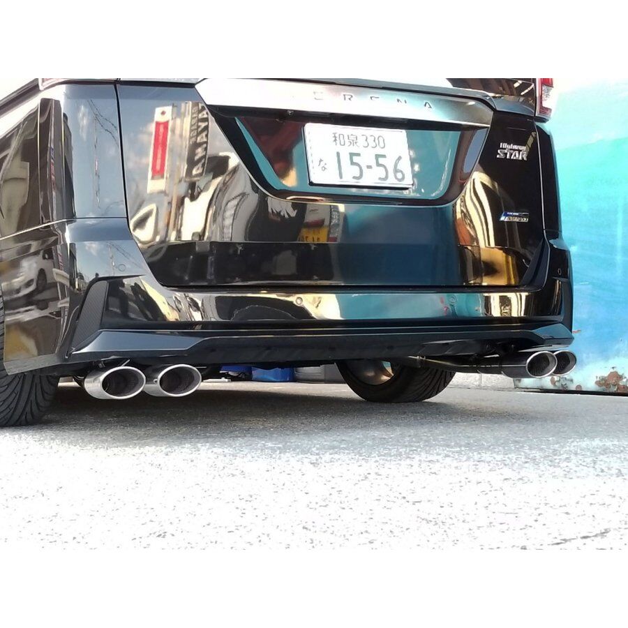 GFC27セレナ ハイウェイスター用車検対応オーバル4本出しマフラーREV