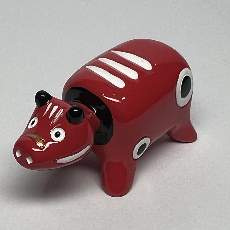 赤べこ 箸置き 赤色 | 【会津漆器・会津塗り専門店】会津名匠華蔵