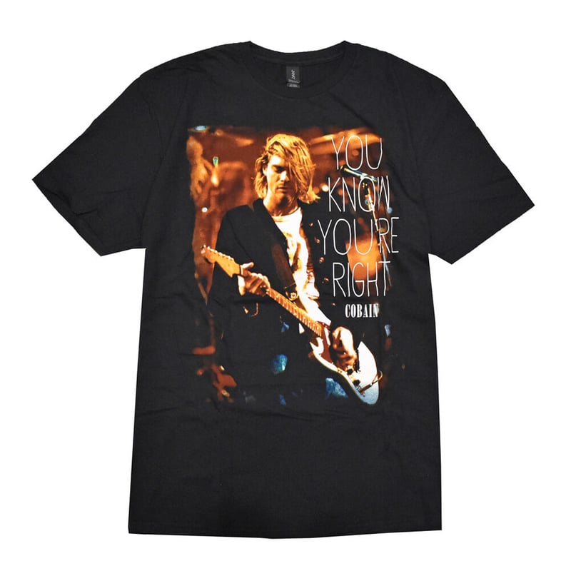 KURT COBAIN カートコバーン Tシャツ バンドTシャツ ブラック YOU KNOW
