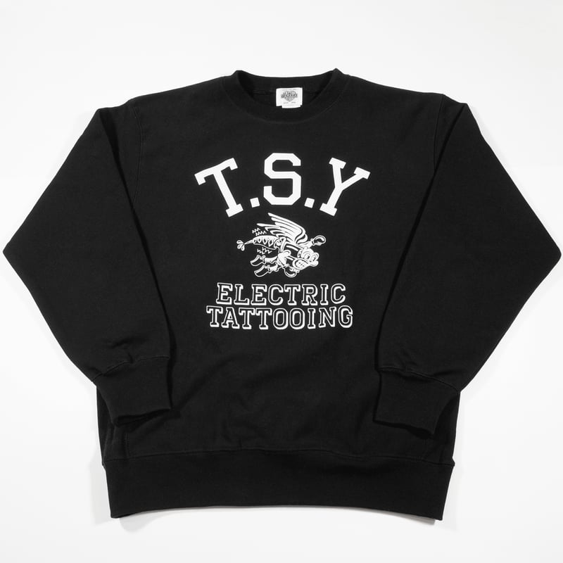 COLLEGE SWEATSHIRT【TSY】 // BLACK×WHITE | tattoo